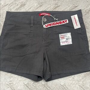 Union Bay Cargo Shorts gray women’s size 11 5”inseam NWT